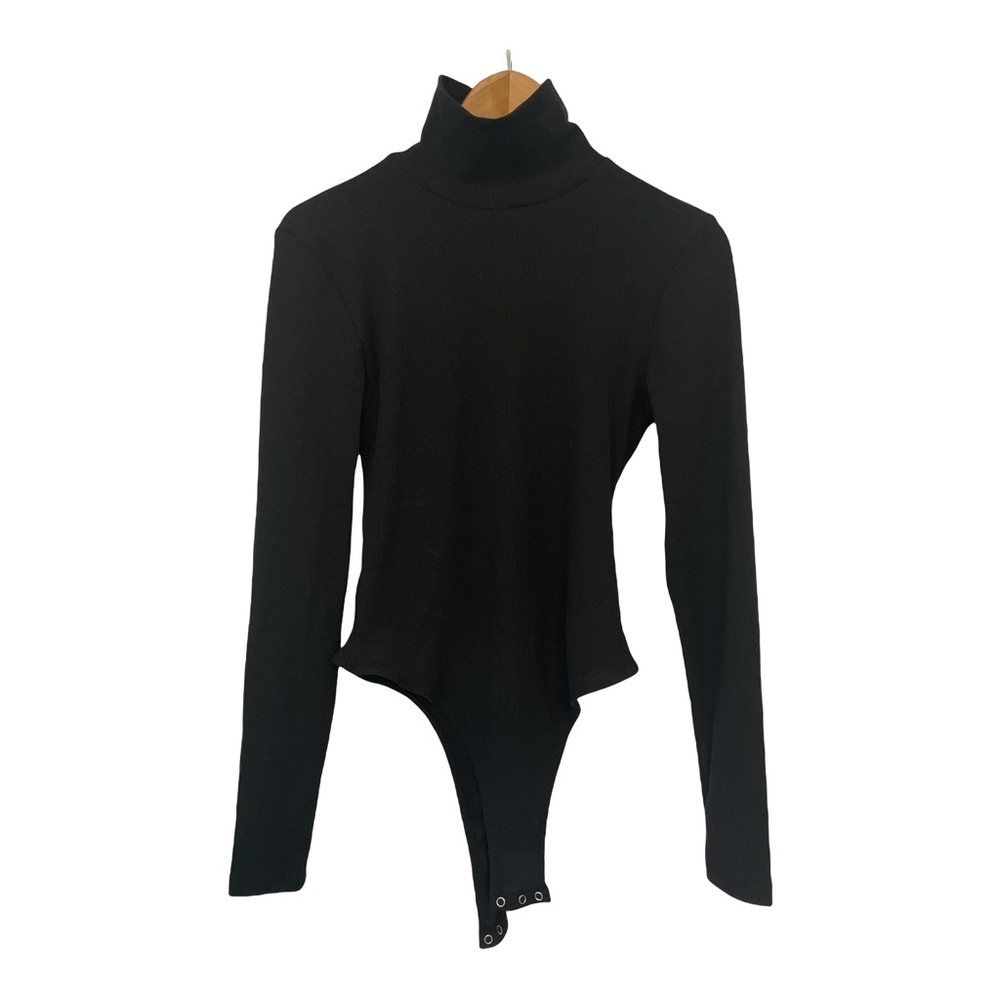 Tall Ribbed High Neck Bodysuit NWT